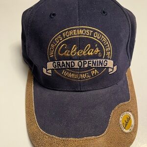 NWT Vintage Cabela's Navy and Tan Hat